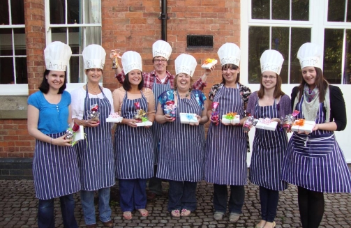 The proud chocolatiers!'